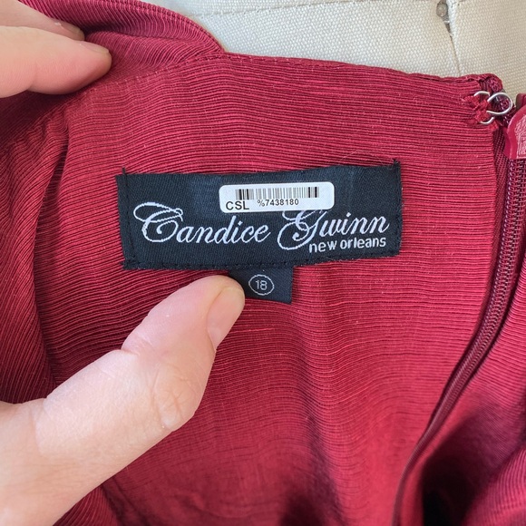 Trashy Diva Candice Gwinn Crimson Deb Retro Style Dress - Picture 8 of 9